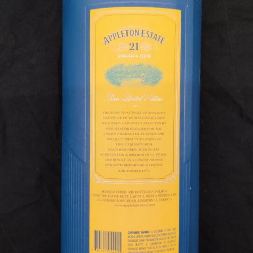 Appleton Estate 21 Years Jamaica Rum Paper Box with Metal Lid