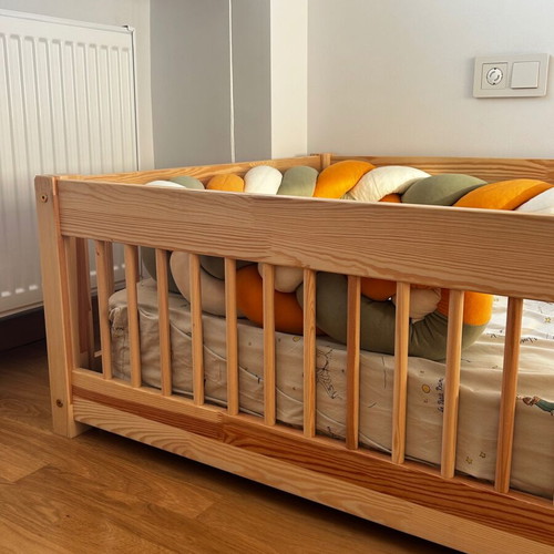 Montessori bed like new, 90x200cm, solid pine wood