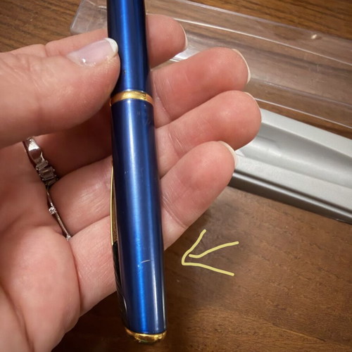 Vintage Parker Ballpoint Pen Blue & Gold like new