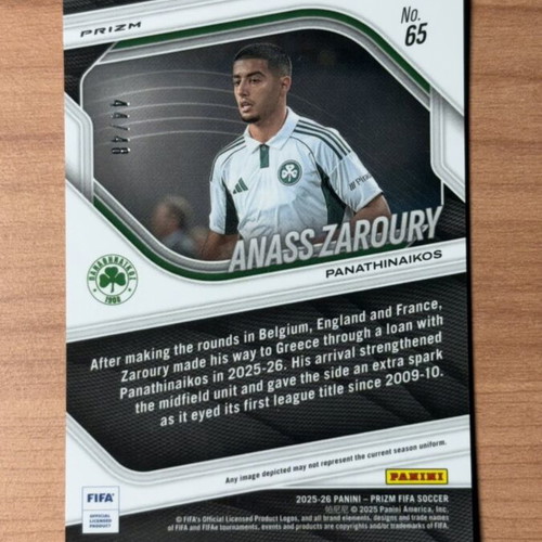 Panini Fifa Prizm Anass Zaroury /48 sticker