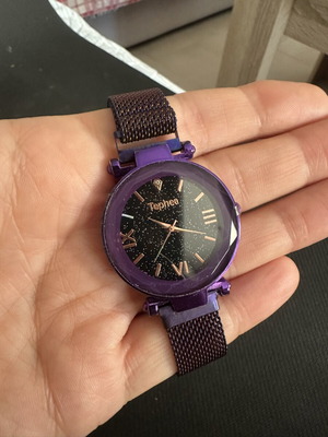 Tephea Starry Sky women's watch used, purple, analog with mesh strap