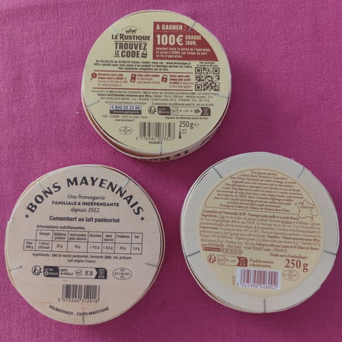 French Cheese Boxes Set of 3 Like New from Paris