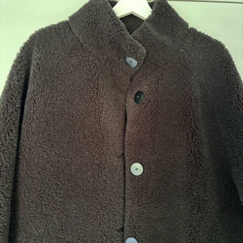 Zara teddy coat like new, black, size L