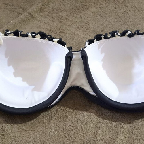 Moda Mare Striped Balconette Bikini like new, black and white