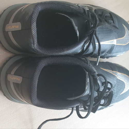 Nike Phantom football shoes size 38 used, black and silver