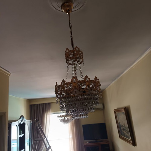 Chandelier set like new, large 1.10m and small 83cm