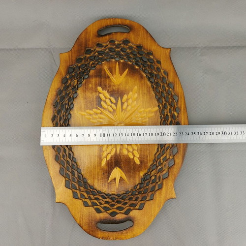 Wooden fruit bowl used, vintage