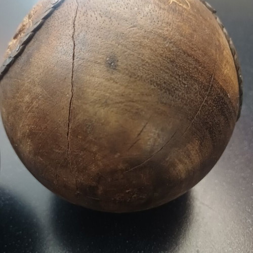 Wooden decorative balls, carved, 31 cm diameter
