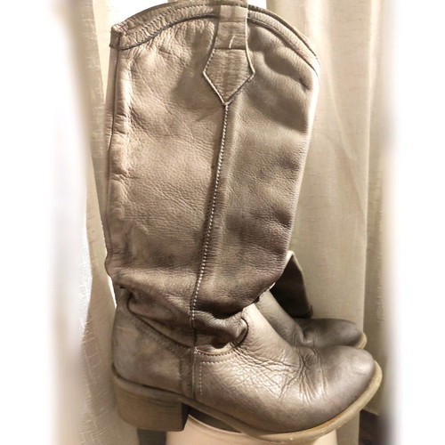 Sante cowboy boots used, size 39, grey-beige color