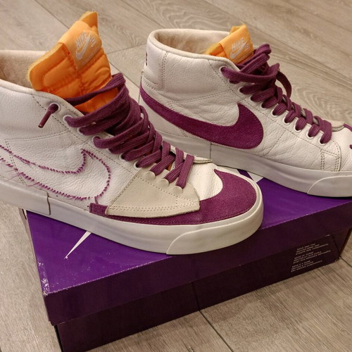 Nike SB Zoom Blazer Mid Edge Sneakers like new, white and purple