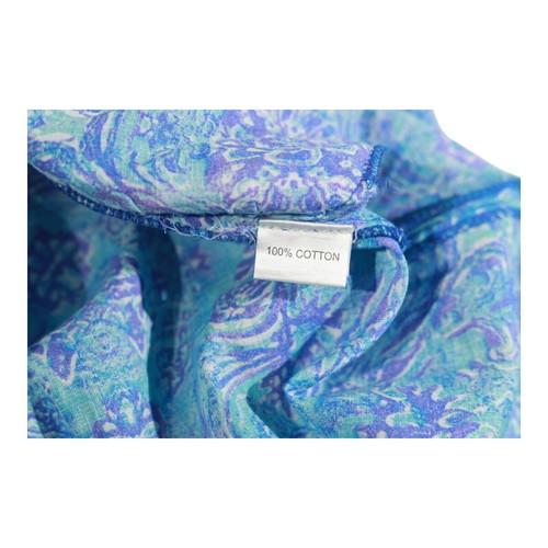 Antica Sartoria cotton caftan dress with colorful ethnic print and beads, used, size S