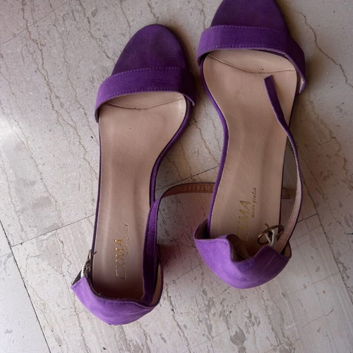 EXMA purple block heel pumps size 41 like new