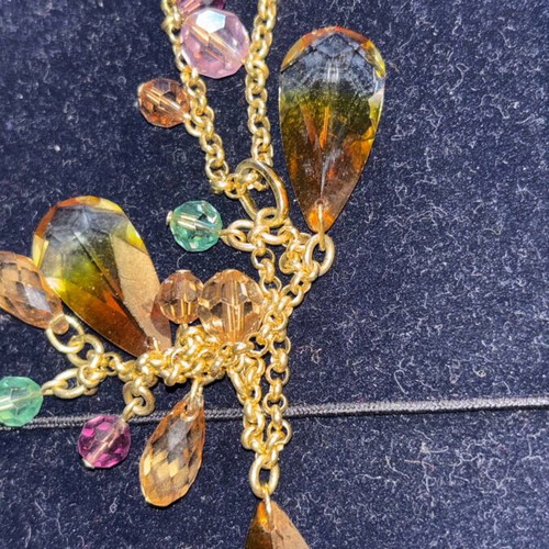 Swarovski vintage necklace gold color
