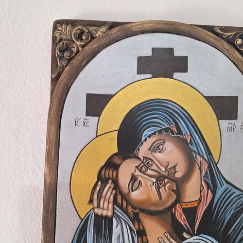 Threnos Icon new, traditionally painted with egg tempera on wood