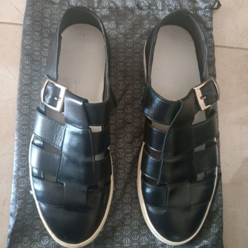 Philippe Lang leather men's shoes used, size 43, black
