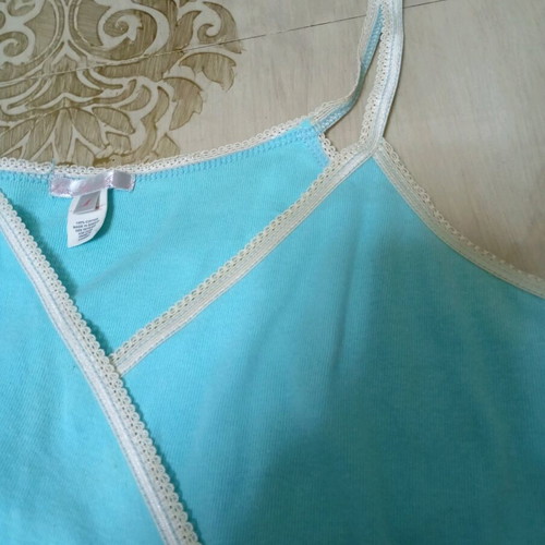 Cotton zipounaki top turquoise like new, size M