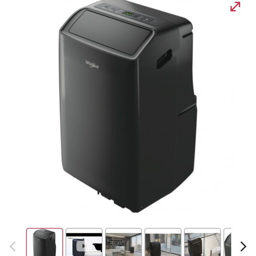 Whirlpool Portable Air Conditioner PACF212HP B like new, energy rating A/A+