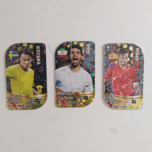 Pokemon and football tags used, set of 10 pieces