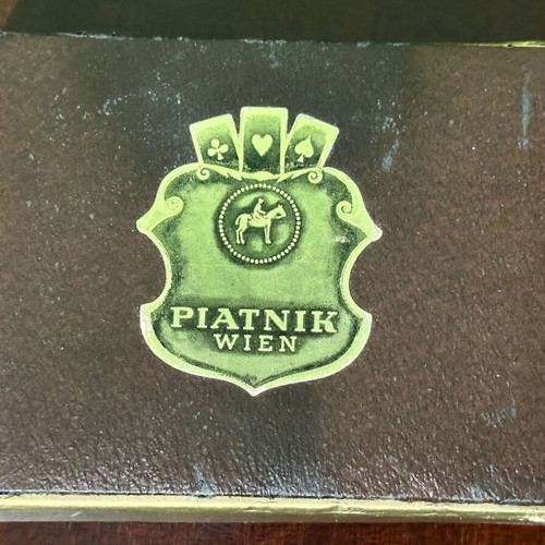Empty box from Piatnik Wien playing card case used, Austrian 1976