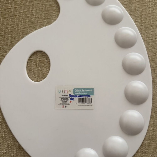 Goomby oval painting palette, plastic