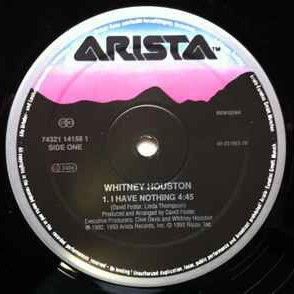 Whitney Houston I Have Nothing vinyl record used, R&B Soul
