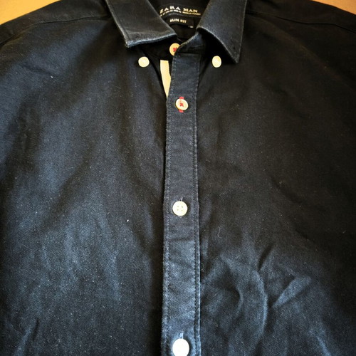 ZARA Man Slim Fit shirt M like new, dark blue