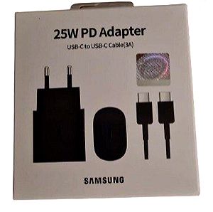 Ταχυφορτιστής Samsung 25W EP-TA800 Καλώδιο USB-C σε USB-C (3A) Galaxy S21 S22 S23