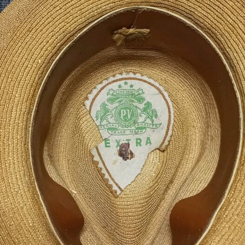 Straw hats "Kavourakia" used, set of 2, 1970s