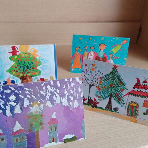 Christmas cards Floga like new, set of 4 foldable