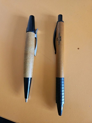 Faber Castell mechanical pencil and pen made of wood like new