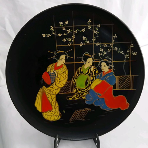 Chinese decorative plate used, hand-painted 21 inches