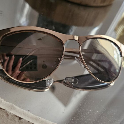 Sunglasses Mink Pink like new, gold mirror