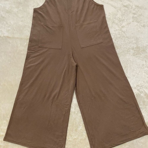 Women's brown salopette with pockets like new