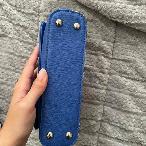 Doca crossbody bag new blue with white strap
