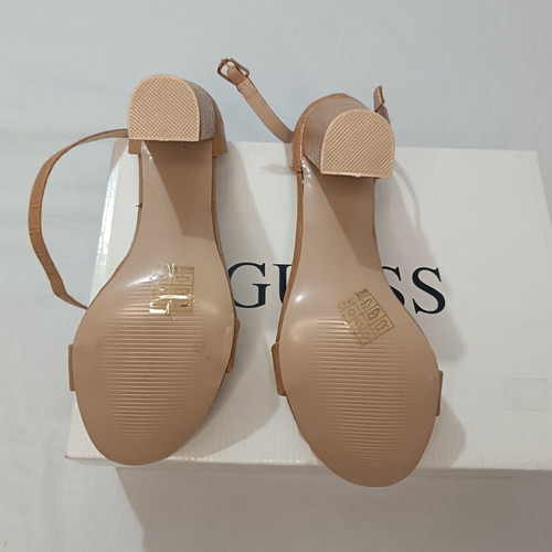 Sweet Shoes Croco Camel sandals size 40, new with thick heel