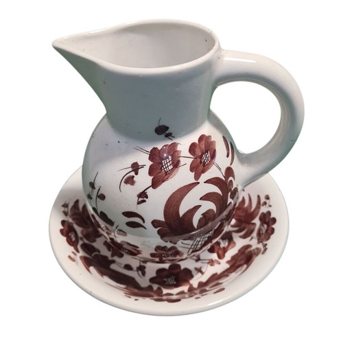 Handmade jug set with plate like new