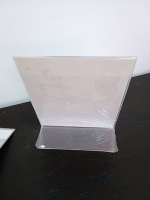 Σταντ πλεξιγκλάς ακρυλικό επιτραπέζιο 5 τεμάχια νέο