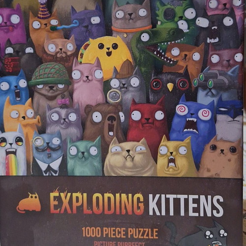 Exploding Kittens puzzle 1000 pieces like new