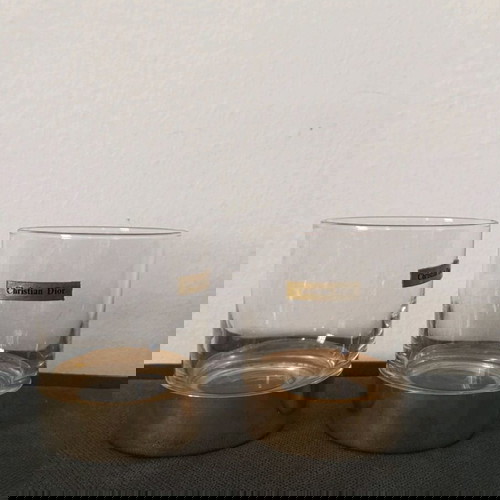 Σετ ποτήρια Dior μεταχειρισμένα, vintage με μεταλλική βάση χρυσού