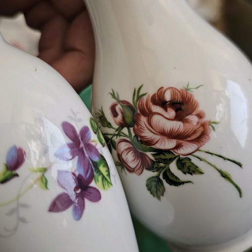 Set of two mini Hollohaza vases used