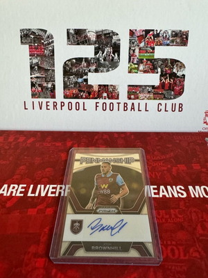 2023-24 Panini Soccer EPL Prizm Josh Brownhill Penmanship Autograph Burnley
