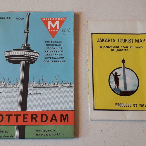 Maps used, pack of 5, various cities