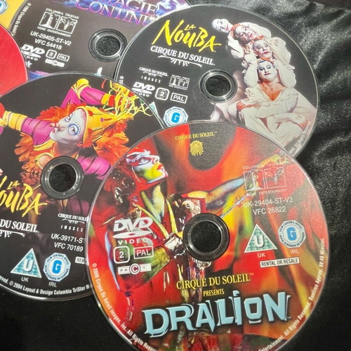 Cirque du Soleil DVD set 7 new shows La Nouba, Dralion, Alegría