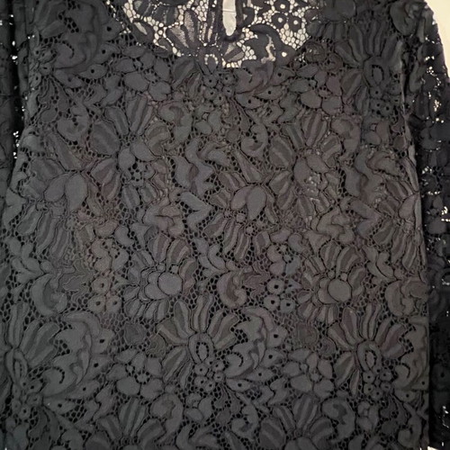 Brooks Brothers floral lace blouse black, like new