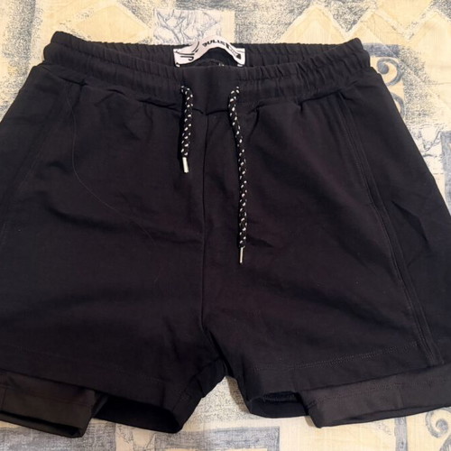 Bermuda shorts new, pack of 2, black and beige, with inner leggings