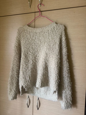 Πουλόβερ Atmosphere σαν καινούργιο, άσπρο και μπεζ, μέγεθος S