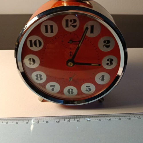 Table clock alarm used, analog