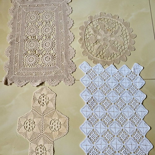 Decorative crochet handicrafts with cotton thread like new