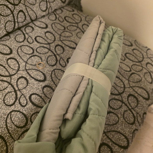 Milestone double-sided single quilt 160x220 cm, light green and grey