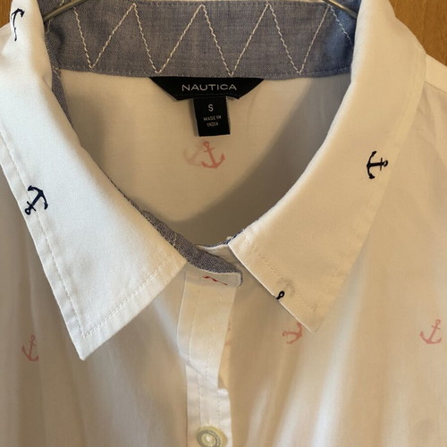 Nautica women's shirt new, cotton, anchor print, size S
